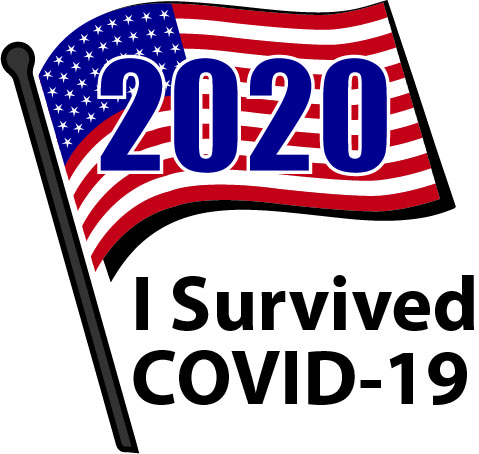 I Survived COVID-19 Flag.